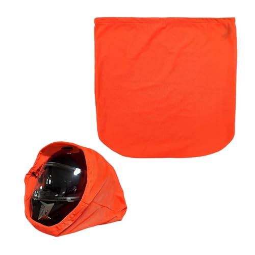 YSFER Motorcycle Helmet Bag, Large Capacity Drawstring Organizer for Motorcycle Helmets Protection, Universal Lightweight Helmet Storage Carrying Bag for Riding Bicycle Travel (Orange)
