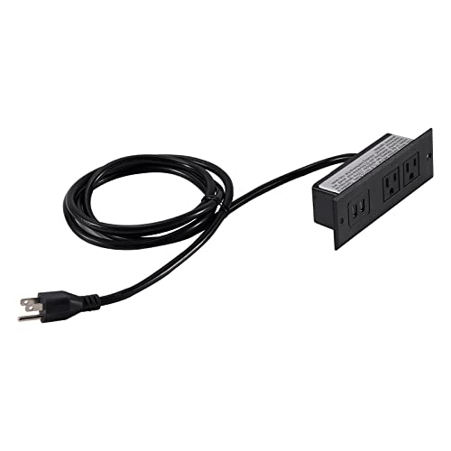 Yoobure Vis XP Multiprise avec 2 Ports CA et 2 USB pour Bureau et Maison
