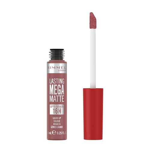 Rimmel London Lasting Mega Matte Liquid Lipstick, Long-Lasting, Hydrating, Vegan Formula...