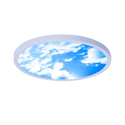 Lampada da soffitto per Camera da Letto, Luce a LED da Incasso, dimmerabile, Blu Cielo e Protezione/Lampada da Interno con Guscio Bianco per Soggiorno