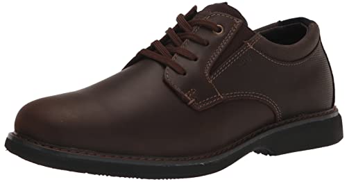 Nunn Bush Men's Otto Plain Toe Oxford Leather Lace Up with Lightweight Sole