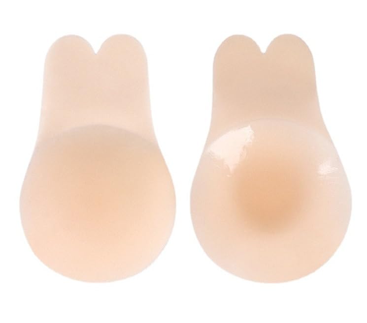 alexvyan 1 Set Women Silicon Push-Up Bra for Self Adhesive Silicone Strapless Invisible Reusable Sticky Breast Lift Up CPads Beige-picture-29