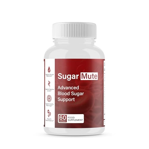 Sugar Mute Advanced Blood Sugar Support Supplement 60 Capsules 1 Month Supply Vegan Friendly Formula Non GMO