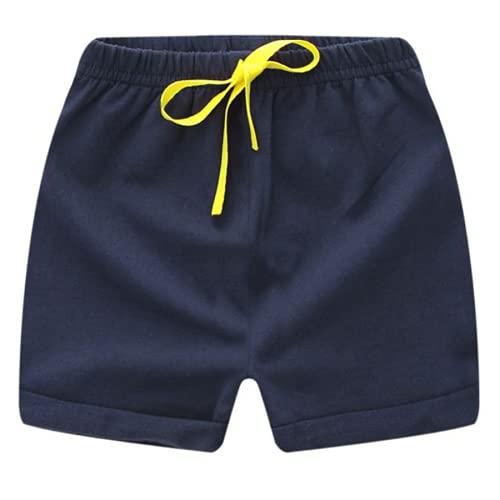 Jagrove Toddler Boys Girls Shorts 3 Pack Little Kids Cotton Sport Jogger Shorts Summer Solid Color Active Short Pants, Blue + Navy + Black, 4-5T #TOP1