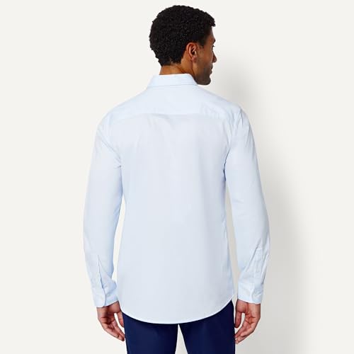 Amazon Essentials Men's Slim Fit Stretch Wrinkle Free Spread Collar Dress Shirt, Light Blue, Medium by Amazon Essentials - Used condition - Image 2