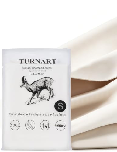 Turnart Auto Reinigungstuch Fensterleder Autoleder Tücher aus echtem Leder (S/50×40cm)