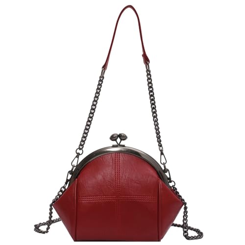 Image of Downupdown Women Purses Handbags Kiss Lock Satchel Bag Chain Shoulder Bag PU Leather Hobo Bags Crossbody Bag Clutch Wallet | Kiss Lock