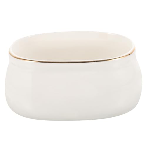 GRIRIW 4-inch Denier-shaped Sugar Cup Mini Dipping Bowl Spice Storage Rack Flour Container Condiments Containers Sugar Storage Containers Spice Container Spicing Storage Jars Ceramics