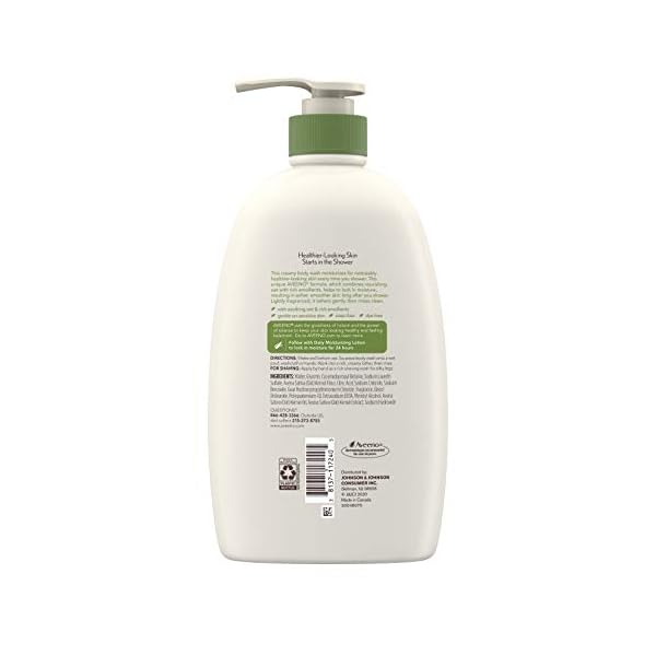 Aveeno Daily Moisturizing Body Wash with Soothing Oat Creamy Shower Gel (Soap Free and Dye Free/Light Fragrance), 33 Fl Oz