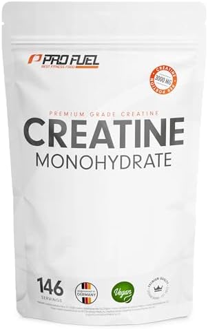 Creatin Monohydrat Pulver 500g - Kreatin Monohydrat in mikronisierter Qualität - Creatine-Monohydrate mit 3000 mg Kreatin pro Tag - laborgeprüft mit Zertifikat - 100% vegan - für 1