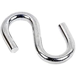 Estanterias Industriales Barcelona DOJA INDUSTRIAL | Gancho en S | M4 | Pack 100 | Acero Cincado | Colgador Pared | Ganchos para Colgar | para Armarios Dormitorio, Organizador Cocina, Baño, Utensilios de Cocina, Armario Herramientas