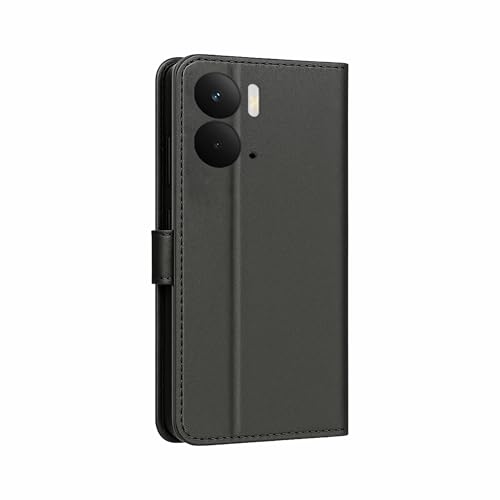 Image of AIBEX Shock Proof Flip Compatible for Realme P3 Ultra 5G Flip Cover Leather Finish | Inside TPU with Card Pockets | Wallet Stand | Complete Protection Flip Case - Black