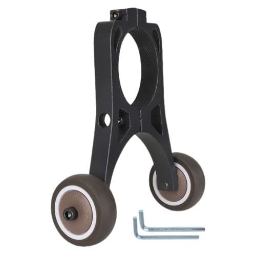 Soporte de punta de scooter plegable – Soporte de ruedas auxiliares para modelos/| Soporte de portátil para almacenamiento y viajes a casa (en alumini