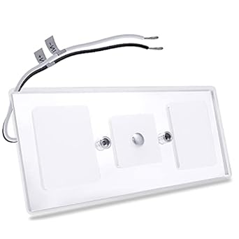 Facon 12V RV Ceiling Light Fixture with Touch Dimmable Switch and Blue Indicator Light, Decorative RV Flush Mount with Luxury Crystal Acrylic Lens,12Volts Interior Light for RV Motorhome Trailer