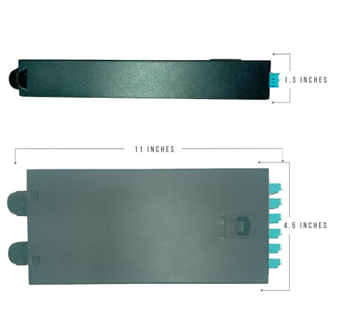 Fiber Optic Wall Mount Box with LC Couplers for Single Mode & Multimode Fiber Optic Cable. | Fiber Box Enclosure for MPOE’s, Network Rooms, and IDF Rooms. (LC 12 Strand OM3) by 5er Link Technology - Image 2