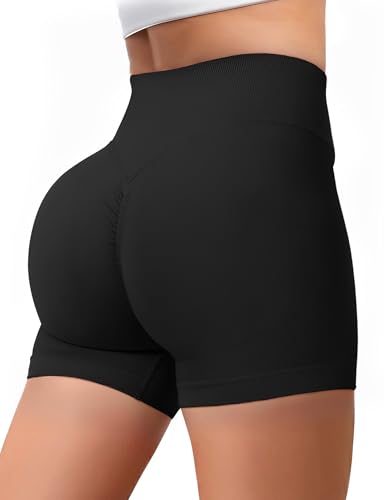 Buauty Women Workout Shorts 3.6" Butt Lifting High-Waisted Seamless Pants Scrunch Booty Athletic Gym Yoga Biker Shorts2
