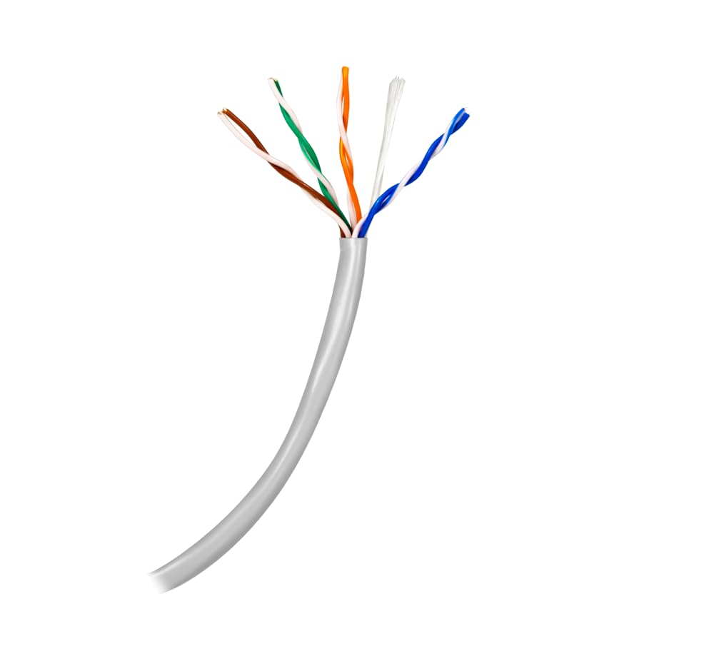 Cavo Ethernet Cat 5E da 100m Bulk Cabel, Cavo di Rete LAN Cat 5E ad Alta Velocità Per Connessione Internet Veloce 1 Gbps – 100 MHz AWG24 Cavo in Comoda Scatola | Cavo UTP CCA (100 Metri, Grigio)