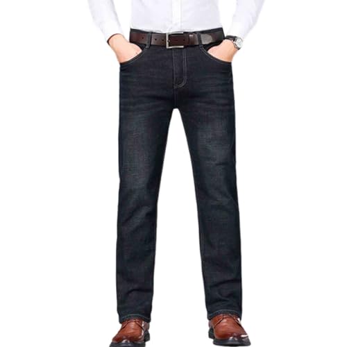 Stretch-Jeans mit geradem Schnitt für Herren, Jeans für ältere Männer, Klassische Stretch-Je ans mit geradem Schnitt für Herren, Je ans mit hoher Taille für Her Ren, Je ans mit normaler