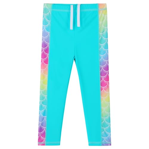 Image of Girls Two Piece Swimsuit Long Sleeve Floral Bathing Suit UPF 50+ Summer Beach Swimwear
