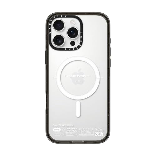 CASETiFY �C���p�N�g MagSafe�Ή� iPhone 16 Pro Max �P�[�X [�X���� / 2.5m�̗����������N���A (MIL�K�i4�{����) / ���C�����X�[�d�����Magsafe�Ή�] - PP-03 White - �N���A �u���b�N