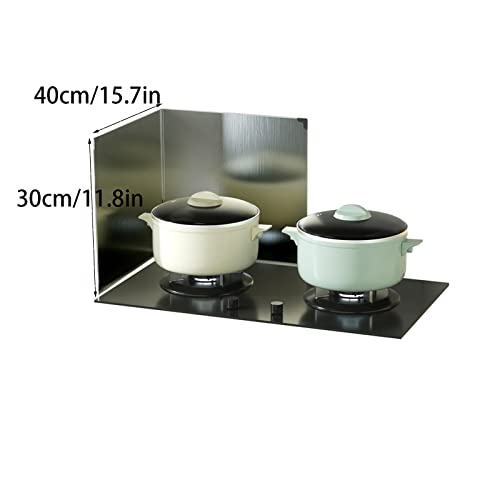 Estufa plegable de acero inoxidable antiadherente con protector de aceite 8