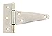 3-13/16" x 1-1/4" Steel Tee Hinge with 3 Holes per Leaf, Zinc Finish, 1 EA