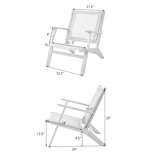 Balkene Home Wooden Outdoor Lounge Chair - Blue by Balkene Home - Image 7