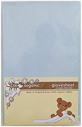 DK Glovesheet Organic Fitted Sheet For Bedside Crib Mattress - Blue