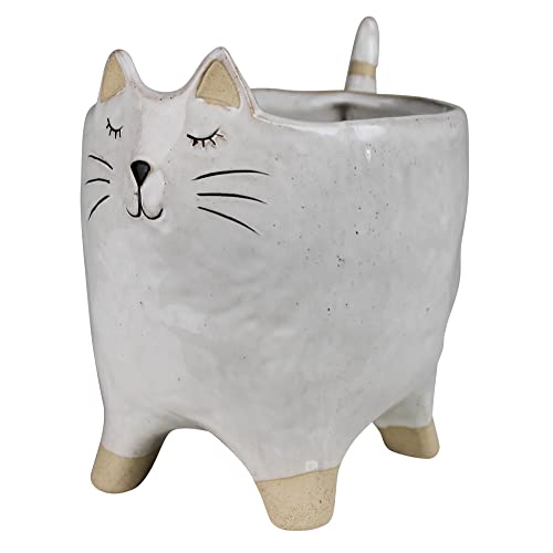 HomArt - Maceta para gatos, 15 cm de altura, cerámica