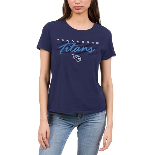 Tennessee Titans Retro Script Lines - NBA Women's Short Sleeve Fan T-Shirt