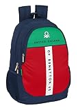 Safta Benetton United Oficial mochila escolar. Ideal desde los 14 años. 2 años de garantía.