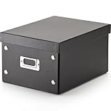 サンワダイレクト CDケース 収納ボックス CD/38枚・DVD/17枚・Blu-ray/19枚収納可能 メディアケース ブラック 200-FCD037BK