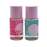 Victoria's Secret PINK FRESH & CLEAN and COOL & BRIGHT Mini Body Mist 2-piece bundle Travel size for Women 2.5 fl oz each