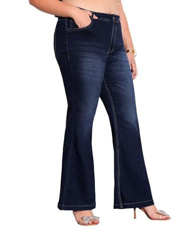 Image of Miss Chase A+ Women's Bootcut High Rise Regular Length Stretchable Denim Jeans
