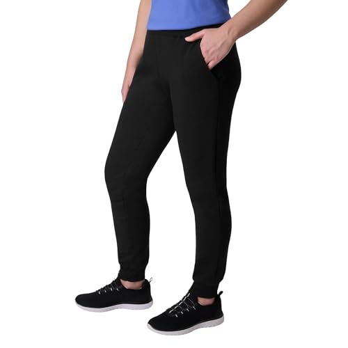 Image of Hanes Women's Sweatpants - EcoSmart Fleece Joggers - Open-Bottom Pocketless Pull-On Lounge Pants - Reg. & Petite Sizes