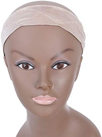 Wig Grip Adjustable Elastic Comfort Headband Hook and Loop Fastener Adjustable Wig Comfort Band (Black)