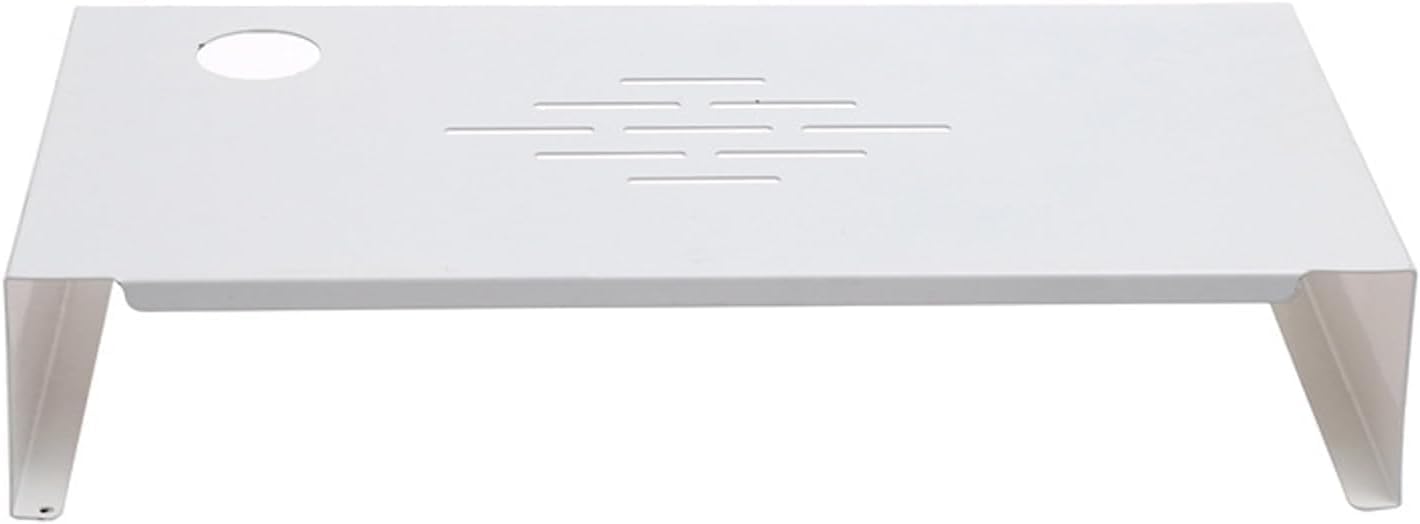 Organizador de escritorio compacto y soporte para monitor ideal para teletrabajo en casa