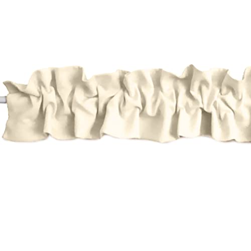 Zen Creative Designs Poplin Sleeve Topper Valance (144" W x 9" H) Ivory