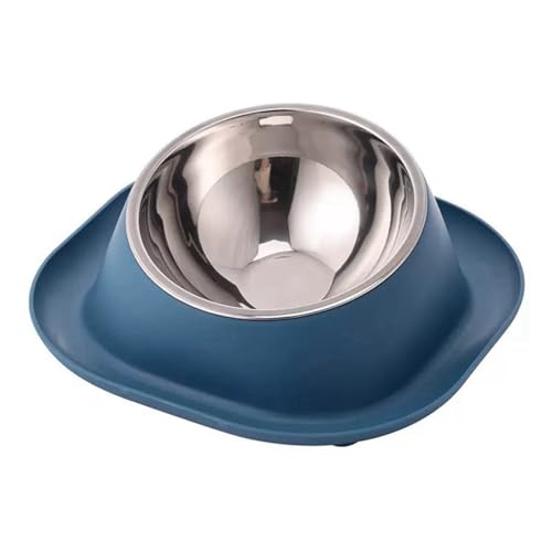 GRPET No Spill Cat Bowl Ant Proof Cat Dish for Kitten Pet Dog Small Animals Blue S