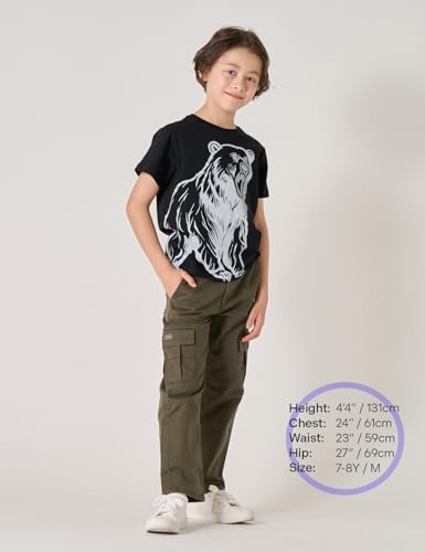 LAPASA Kids T-Shirts Short Sleeve (4 Pack) 100% Cotton Plain Top Tees Boy & Girl Unisex Toddler Children Tie Dye Summer K012