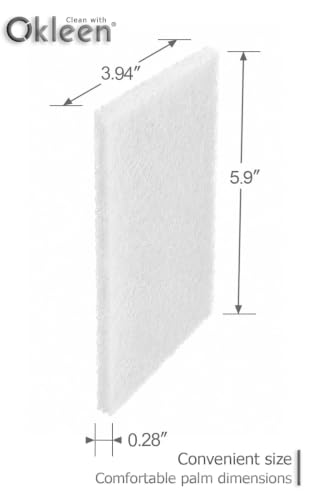 Image of Delicate Scour Pads. Made in Europe. 12 Pack, White, 4 x 6 Inch Odorless General Purposes Scouring Scrubbers for Cleaning Dishes, Cutlery, Kitchen, Household & Outdoor Things