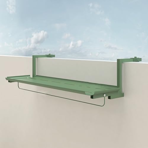 Mesa plegable para balcón exterior de metal galvanizado de 90 cm regulable