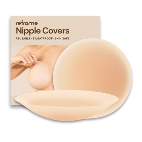 Image of Reframe Grip-It No Glue Nipple Covers | Reusable, Sweatproof, Waterproof | Non Adhesive Nipple Pasties for Women (1 Pair)