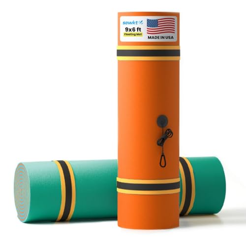 SOWKT Lily Pad Floating Mat (9x6 ft) - Made in USA - Premium Floating Water Mat for The Lake and Boating - Giant Floating Water Pad for Lakes | Lilly Pad Floating Water Dock