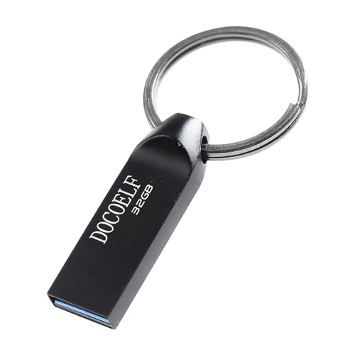 DOCOELF Chiavetta USB 32 GB 3.0, Mini Pen Drive Portatile Metallo Penna Memoria Stick Unità Thumb Flash Drive 32giga per PC, Laptop, Smart TV, Auto Ecc
