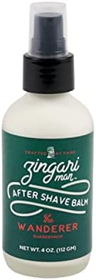 Zingari Man After Shave Balm - The Wanderer - Post Shave Care Treatment, Aftershave Lotion Cream for Men - Hydrate, Soften, Soothe Irritated Skin, Razor Bumps on Face, Prevent Breakouts, 4oz