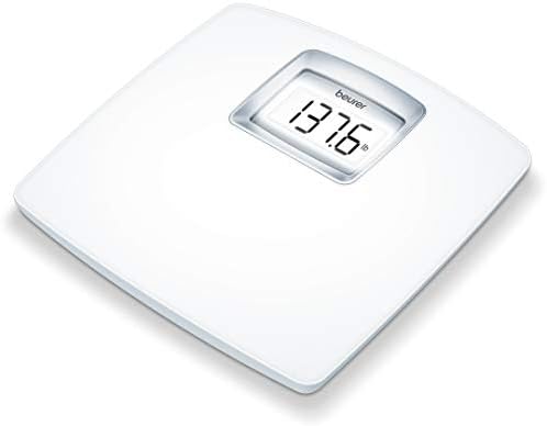 Beurer PS25 Digital Bathroom Scale for Body Weight – 400lb Weight Capacity, Auto-Calibrate, XL Backlit Display – Glass Weight Scale, Precise and Accurate Digital Scale, Body Scale