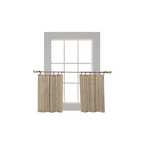 Bamboo Ring Top Curtain Ring Top Tier Set, Inch, 48