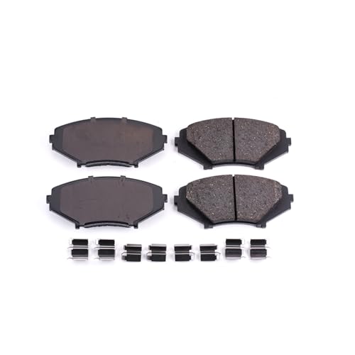 Image of PowerStop Front Brake Pads for Mazda RX-8 2004-11 - Z17 Ceramic Brake Pads with Installation Hardware, 17-1009