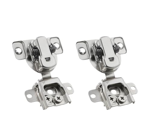 2st Dold inre dörrgångjärn Hydraulisk Mjukstäng Köksskåp Garderob Dämpare Buffer Vikbar möbelbeslag